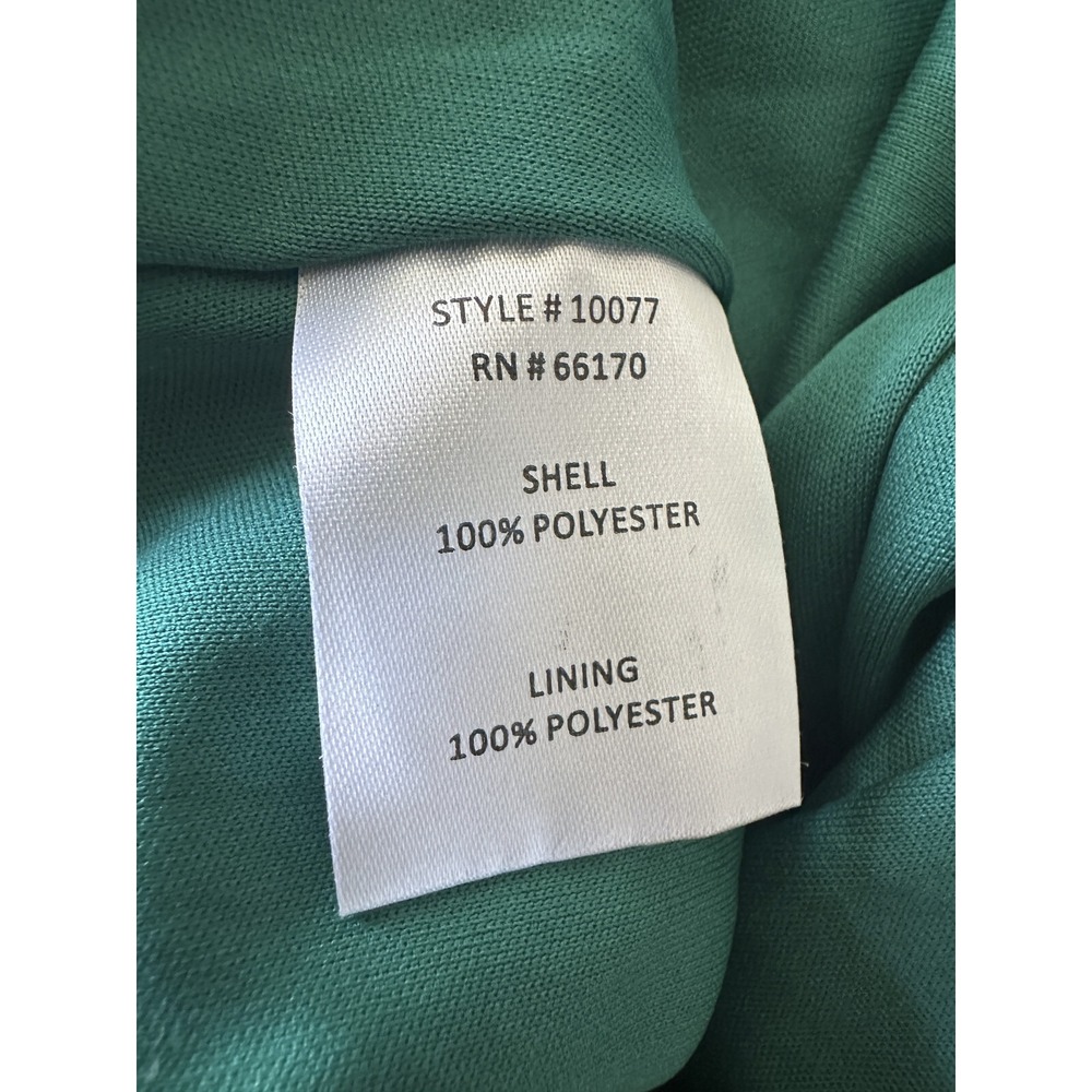 Hutch Empire Smocked Ruffle Short Sleeve Maxi Dress Holiday Green Pockets Size 6 - Picture 9 of 16